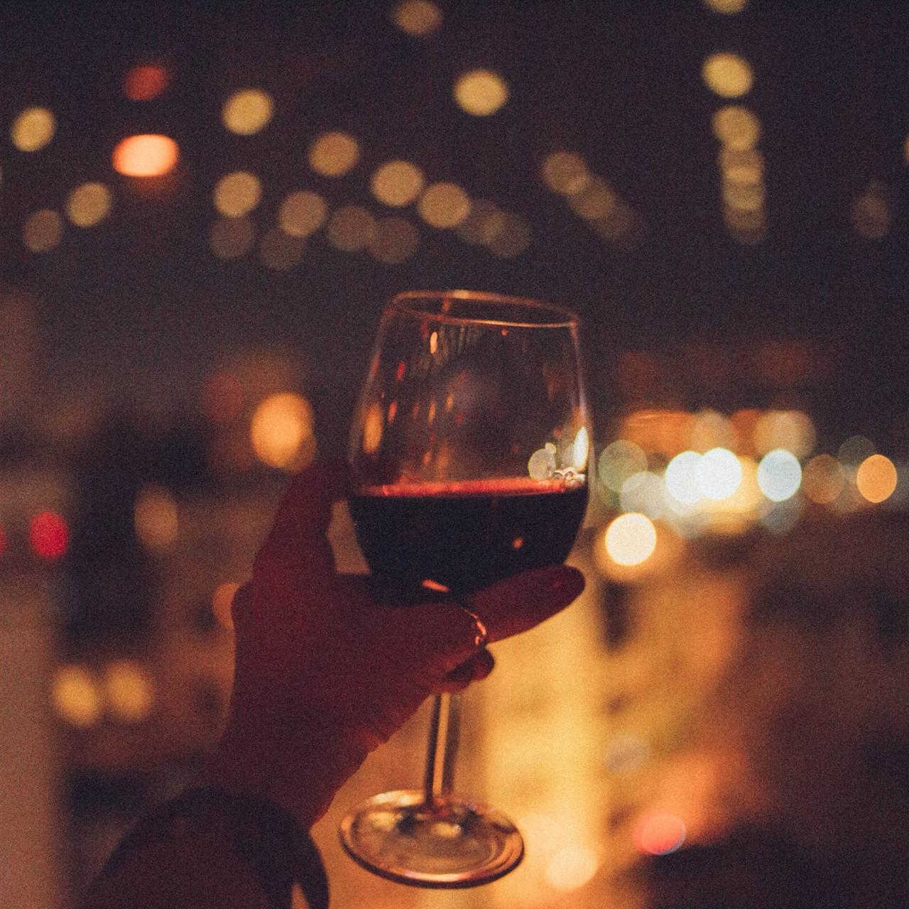 Enjoying wine